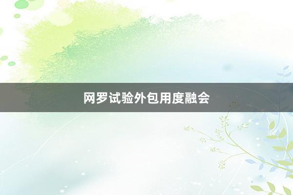 网罗试验外包用度融会